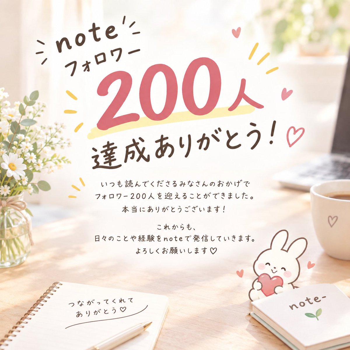 yuusagimaru's tweet photo. 気づいたらnoteのフォロワーが200人となっていました！！
嬉しい✨️
Xと両方をフォローして頂けている方もいらっしゃるのでありがとうございます。

これから、良いコンテンツを出せるように頑張ります。 https://t.co/aH7YK6TLX6