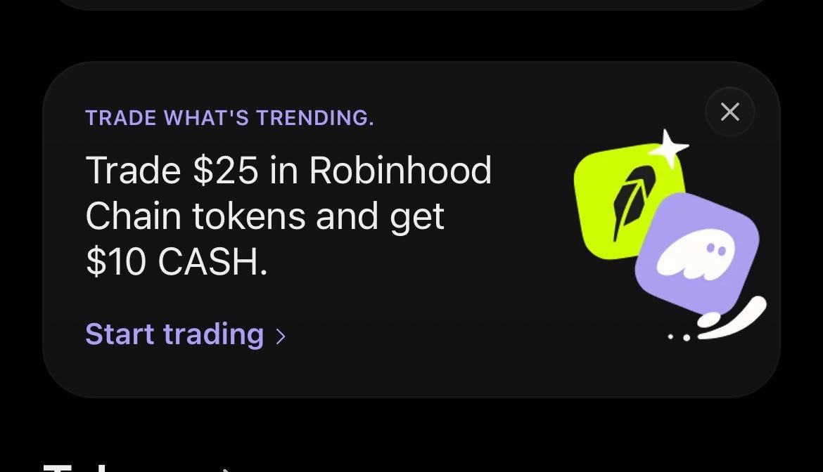 OxNipsey's tweet photo. Quick Alpha 

Phantom Wallet x RobinHood Campaign 📕.
if $10 is not small for you ,then hop in

➥ Guide : 
- update your @phantom wallet app
- check if you have the offer
- fund your wallet with any asset of choice and bridge to Robinhood ETH 
-  set slippage to 1% to minimize fees.
- click on ‘trade’
- trade any token on robinhood chain and accumulate $25 volume . Done  

• reward is based on FCFS basis

campaign ends in 4 days & distribution will take place within 15 days after it ends.