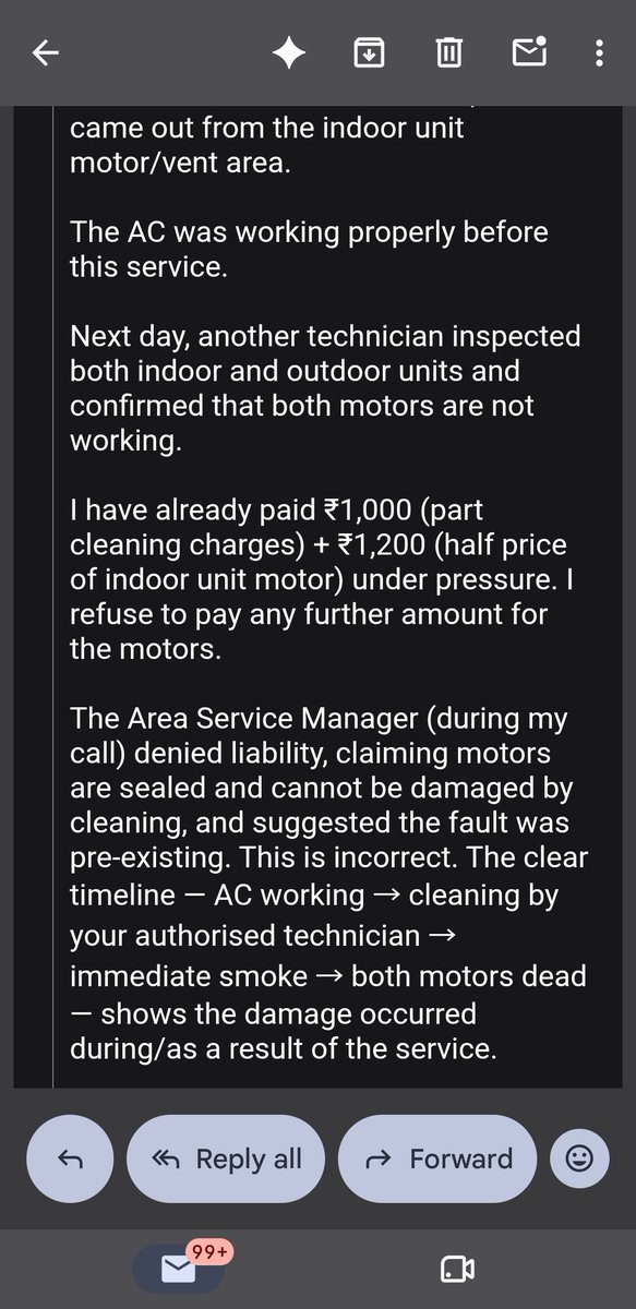 FLASH901NT's tweet photo. @myvoltas

#Fraudvoltasservice 
#voltasservicefail
SR 26090826743 https://t.co/Vgmc2wZ9ux