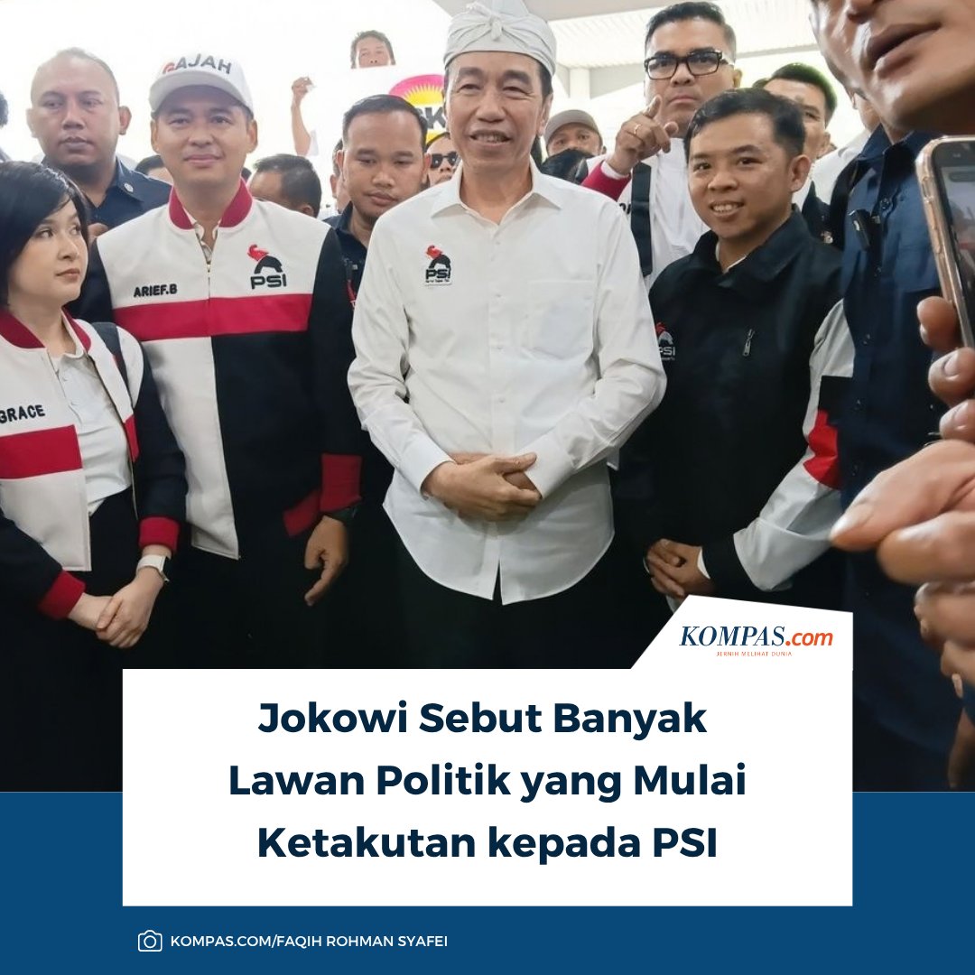 kompascom's tweet photo. Baca selengkapnya: https://t.co/QJiaVW5Y0x

Berbicara di hadapan kader di Bandung, Ketua Dewan Pertimbangan PSI Joko Widodo mengatakan keberadaan PSI kini sudah mulai diperhitungkan dan bahkan ditakuti oleh lawan-lawan politik

~MS #Jokowi #PSI [20260926172444978] https://t.co/nzvVONzkii