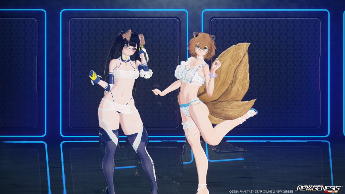 NereiD_RT's tweet photo. 相方とナイトプールCSにて
チームイベントのスタジオ建設参考に来たついでにﾊﾟｼｬﾘ
#PSO2NGS
#PSO2NGS_SS https://t.co/yKGh2j3fph