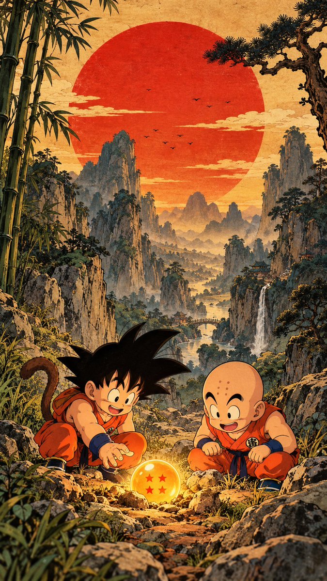 GuruWallpaper1's tweet photo. GOKU’S FIRST ADVENTURE “ DRAGON BALL 🐉 https://t.co/0XD4pOwxgq