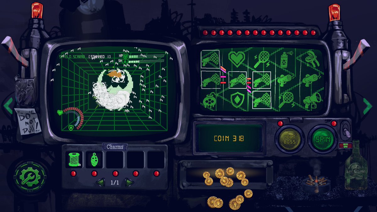 overclockint's tweet photo. Happy #ScreenshotSaturday!

Spin. Match. Fight. Repeat.

Build your attack from whatever the reels give you and take on bugs that won't make your run easy.

Every spin can change everything.

BugPot is coming to Steam. Wishlist now!
https://t.co/jT9fFTEBsX https://t.co/j7pKPtSe1k