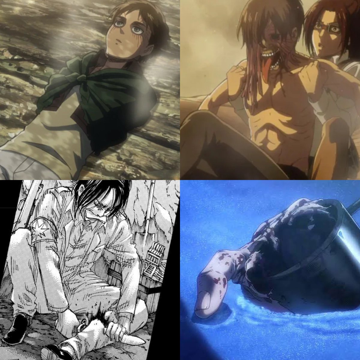 mikasababymama_'s tweet photo. Eren spent most of his life just losing body parts.. until there was nothing left of him. He lost himself completely physically and metaphorically

Oh Eren.. https://t.co/O5QnldBwXy
