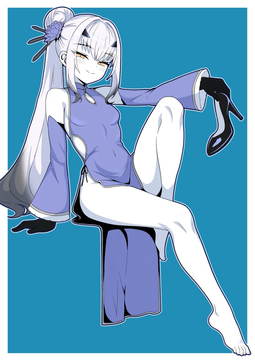 yom4_e's tweet photo. チャイナドレス メリュジーヌ/Chinese dress Melusine
「足疲れちゃった・・・マスター、マッサージしてくれる？」 https://t.co/0K6DE6FGL5