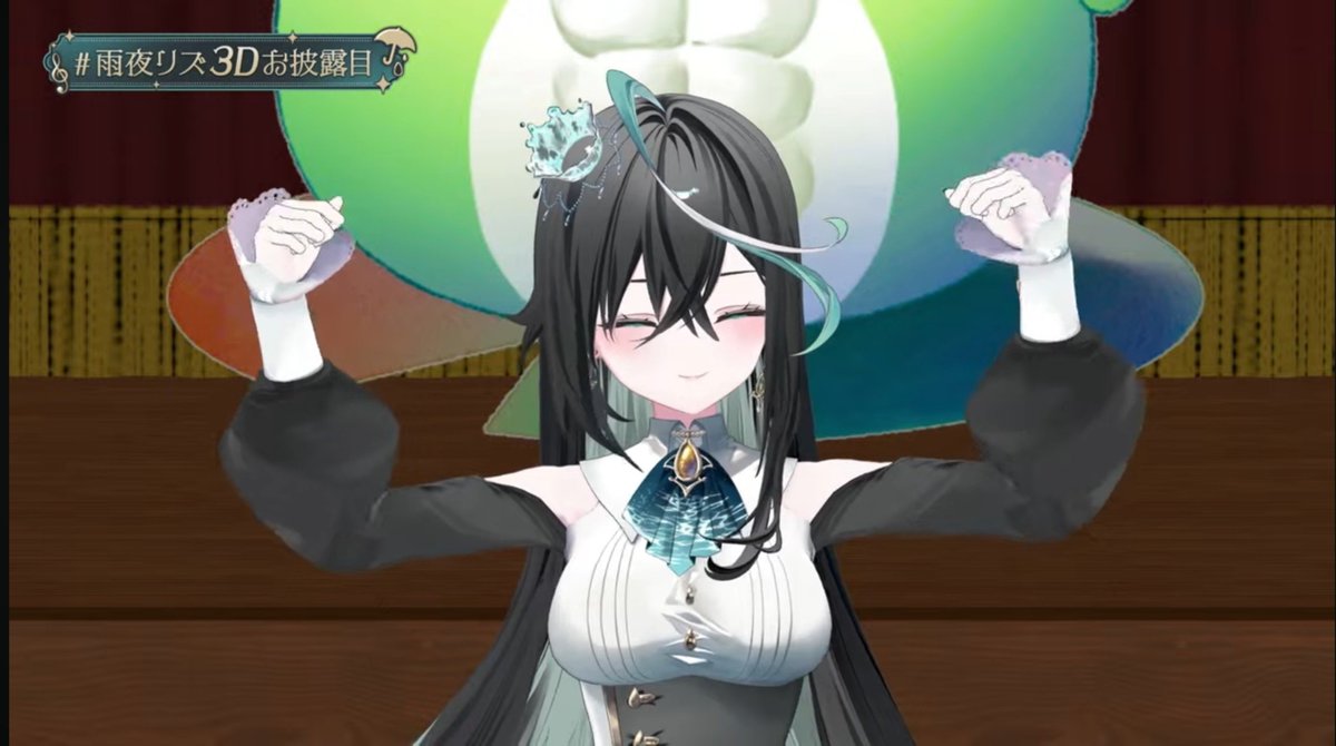 sa___kat's tweet photo. 守りたいこの笑顔。
 #雨夜リズ3Dお披露目 https://t.co/rSUFezWJ9f
