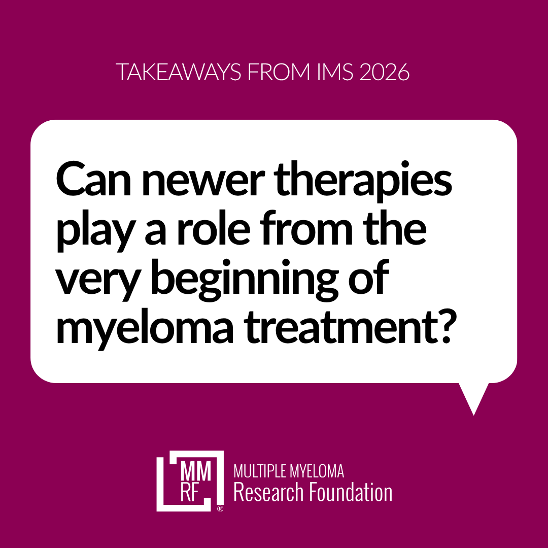 Multiple Myeloma RF (@theMMRF) — #IMS26 — conference slide