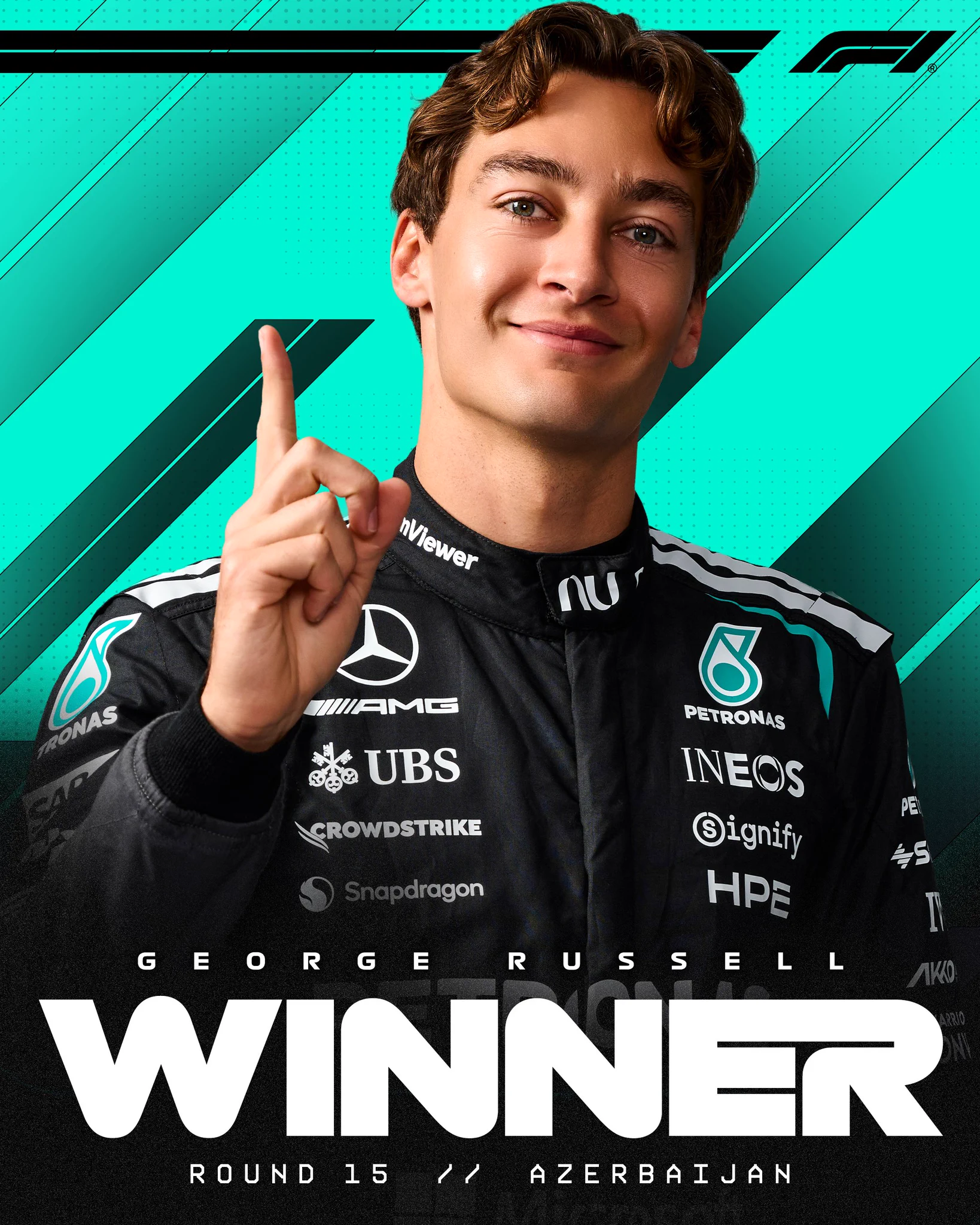 Russell wins the Azerbaijan Grand Prix