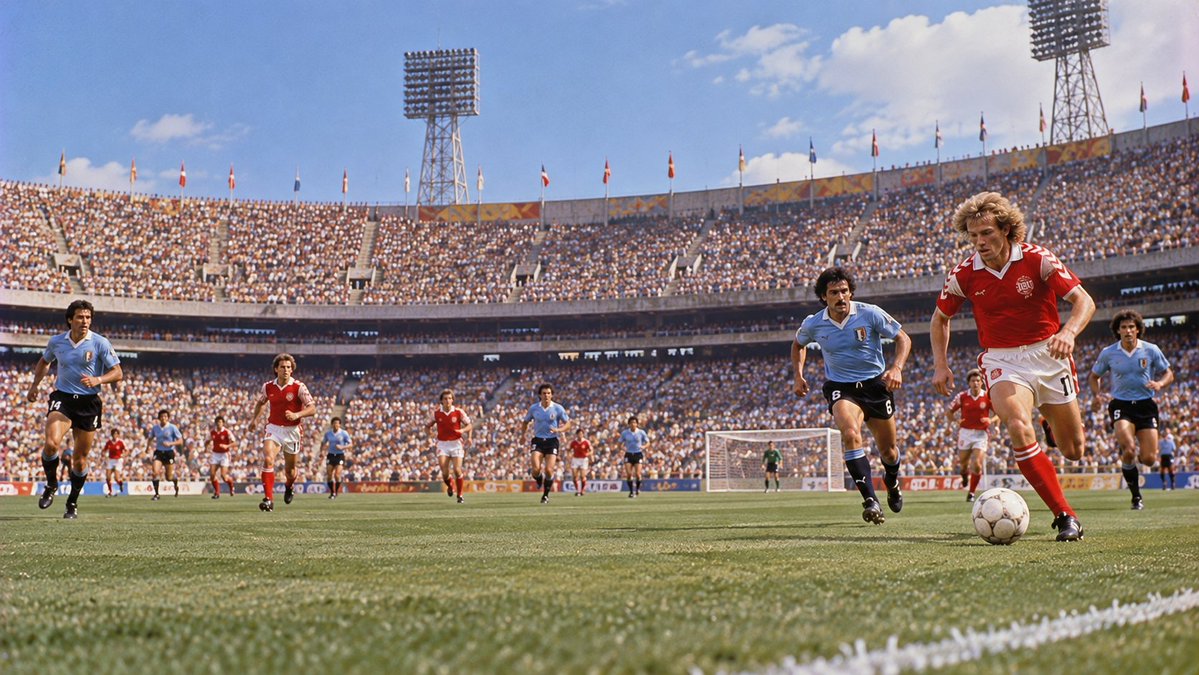 SoccerAmplified's tweet photo. DID YOU KNOW DENMARK DEFEATED TWO-TIME WORLD CHAMPIONS URUGUAY 6–1 AT THE 1986 WORLD CUP?

Denmark made its FIFA World Cup debut at Mexico 1986.

Uruguay, already world champions in 1930 and 1950 and Copa América winners in 1983, were the opponents on 8 June 1986 at Estadio Neza 86 in Nezahualcóyotl.

Preben Elkjær scored a hat-trick.

Michael Laudrup added one of the tournament’s outstanding individual goals.

Søren Lerby and Jesper Olsen also scored.

Enzo Francescoli converted a penalty for Uruguay.

Denmark won 6–1.

FIFA’s technical report later said Denmark played some of the most spectacular football of the tournament.

The side became known as Danish Dynamite.

They won all three group matches, then went out 5–1 to Spain in the Round of 16.

#WorldCup #Denmark #Uruguay #Elkjaer #DanishDynamite #FIFAWorldCup #FootballHistory #DidYouKnow
