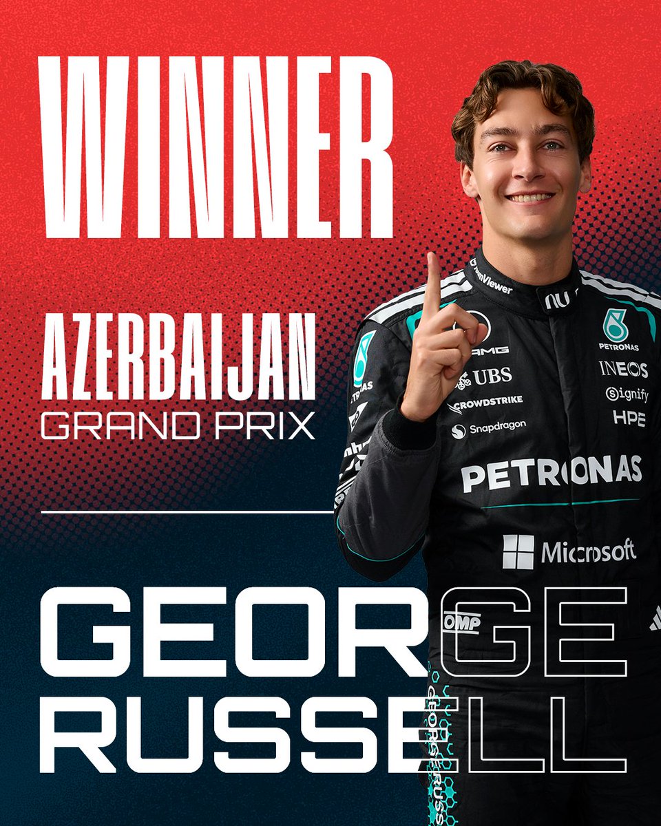 madring_oficial's tweet photo. 🏆 Congratulations to @georgerussell63 for an incredible performance today! 🙌🏎️

What a #F1 race!

#AzerbaijanGP #MADRING https://t.co/7JrK653UHn