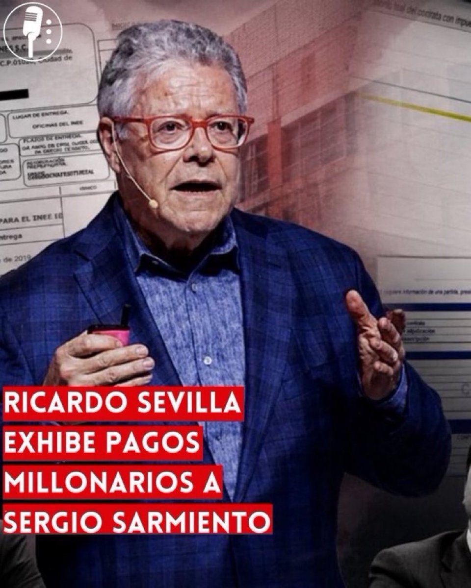 aguir71888's tweet photo. 🚨 OJO: RICARDO SEVILLA EXHIBE PAGOS MILLONARIOS A SERGIO SARMIENTO

El periodista Ricardo Sevilla publicó una investigación en la que documenta presuntos pagos realizados a Sergio Sarmiento durante gobiernos anteriores (SEP), por conferencias no realizadas.

@ReporterosMX_ https://t.co/eDQlA2malc