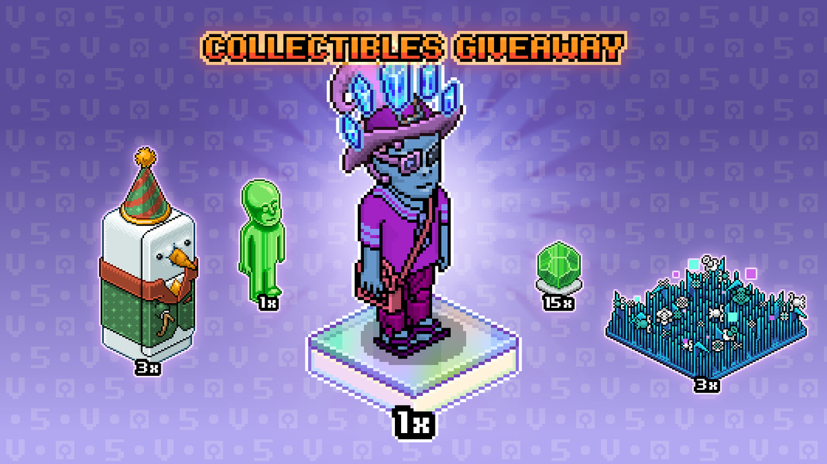 Habbo's tweet photo. five years of Collectibles. we're celebrating by giving away a frankly silly amount of them.

more below 👇 https://t.co/MQt0uhleLK