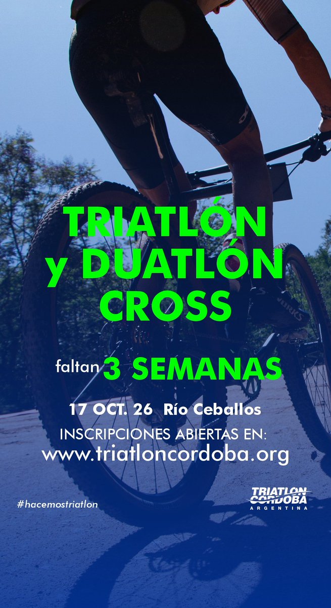 triatloncba's tweet photo. En tres semanas empieza la temporada de TRIATLÓN en Córdoba. https://t.co/Z7zsslUy99