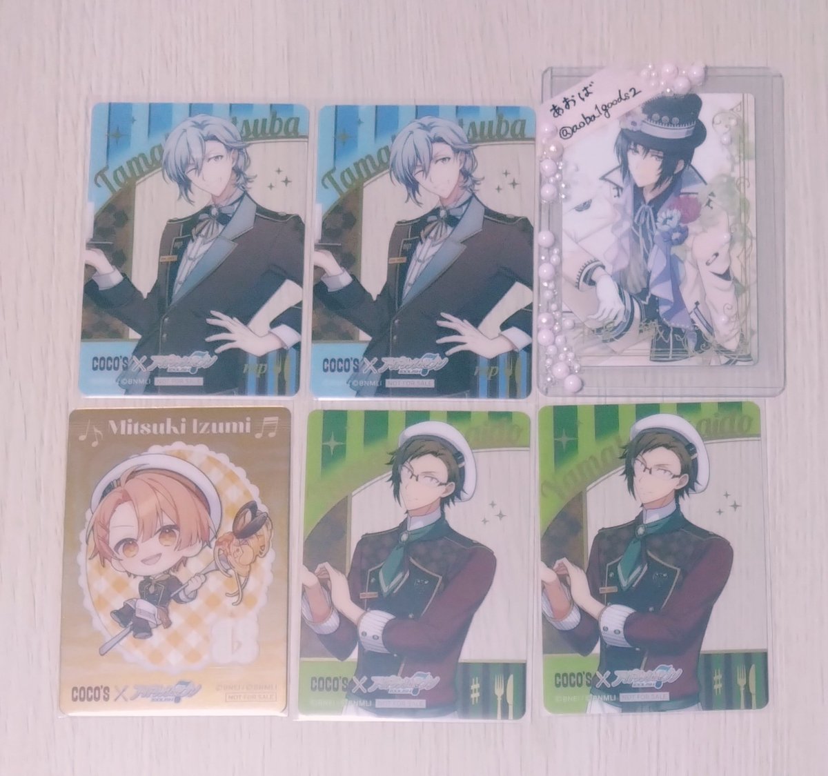 aoba1goods2's tweet photo. 【ゆるぼ】
＊交換＊異種 交換＊
アイナナ ココス COCO'S  クリアカード クリカ 特典

譲＊大和,三月,環(画像参照)

求
＊第1弾>>>第2弾:一織
＊16SSクリカ:一織

☆ゆるぼの為都内手渡しのみ(固定📮)
☆相互様優先
☆追加予定ありの為内容変わる可能性あり

よろしくお願い致します https://t.co/aU2R0GCA2E