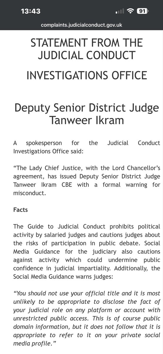 DaveKent101's tweet photo. Make it make sense.

Why has Judge Tan Ikram who was given a formal warning for political activity in 2024 allowed to preside over the upcoming Danny Tommo trial?🤔

He previously conditionally discharged 3 Palestinian activists.

He liked pro Palestine posts on social media likening Israel to terrorists.

He acquitted a Trans activist who was inciting violence at a rally.

His past actions suggest that he is ANYTHING but neutral towards Danny.
Replace him.

https://t.co/C02eWyC9oW