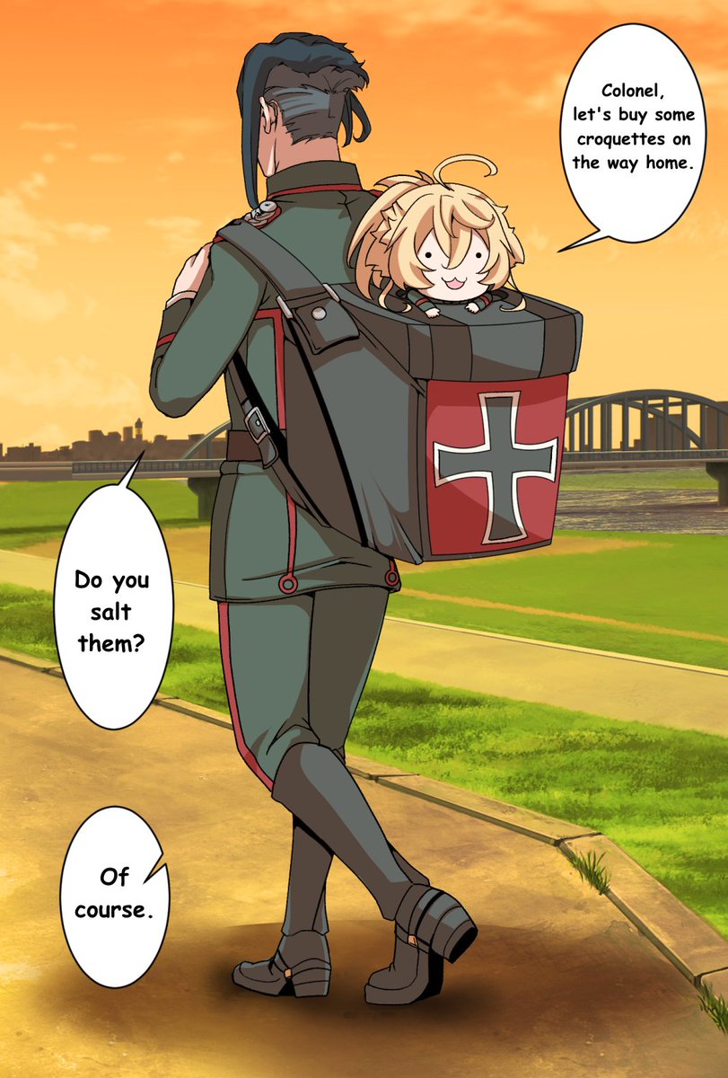 MrTeIevision's tweet photo. Chibi Tanya and Prof. Lehrgen getting stopped by the Police in the Isekai Timeline!

Fan translation of @harunaa453991's Doujinshi ^^

#youjosenki #幼女戦記

Part 1 https://t.co/02SQaR87Ne