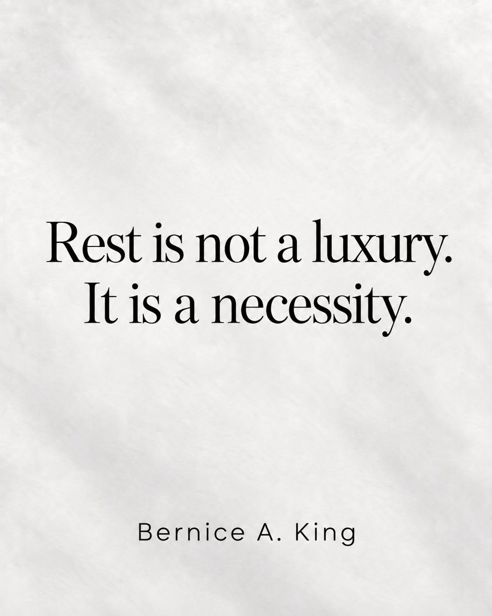 BerniceKing's tweet photo. Rest is part of the work. Honor your body, your mind, and your spirit.

#Rest #WellBeing #BeLove https://t.co/yeTQ9cOHMr