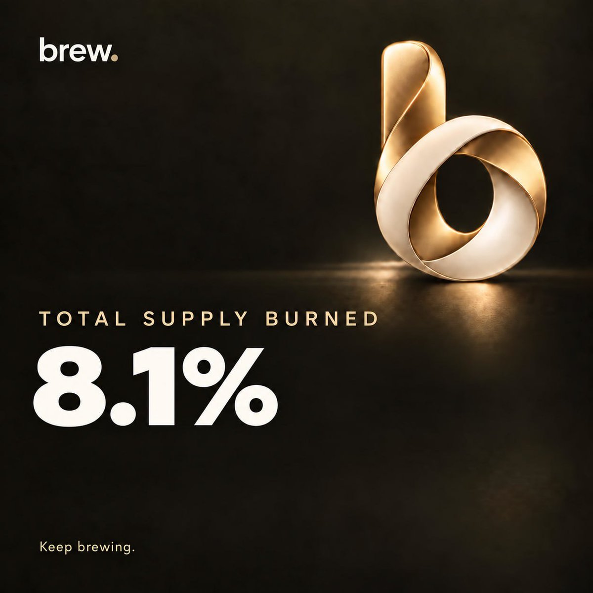 brewdotfamily's tweet photo. 8.1% of the total $BREW supply burned. 🔥

Uptober is approaching. BSC is heating up, and we’re ready to brew.

Less supply. More brewing. A family hungry for what’s next.

Time for a BREW supercycle? ☕️

Keep brewing. https://t.co/505M04PSHH
