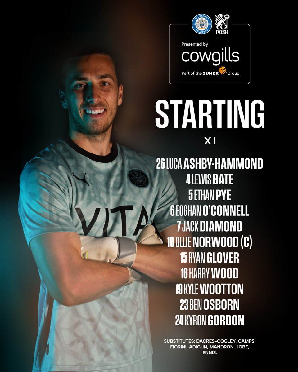 StockportCounty's tweet photo. 📋️ Today's team news is locked in! 🔏 

#StockportCounty https://t.co/HzP6aeyUkn