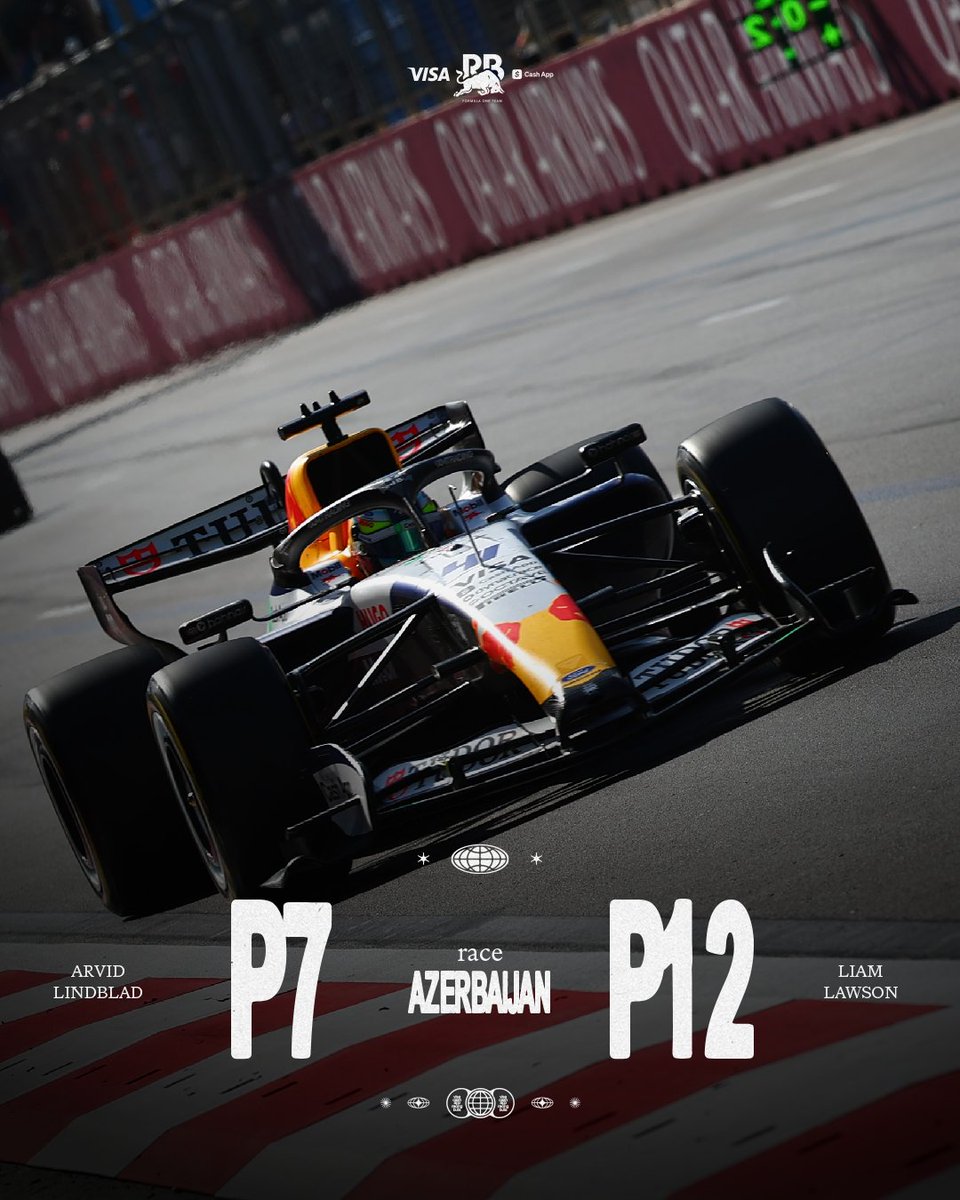 visacashapprb's tweet photo. That’s the chequered flag in Baku, and some points to go with it 🫡🇦🇿

#F1 #VCARB #AzerbaijanGP https://t.co/z6EEJK0yKi
