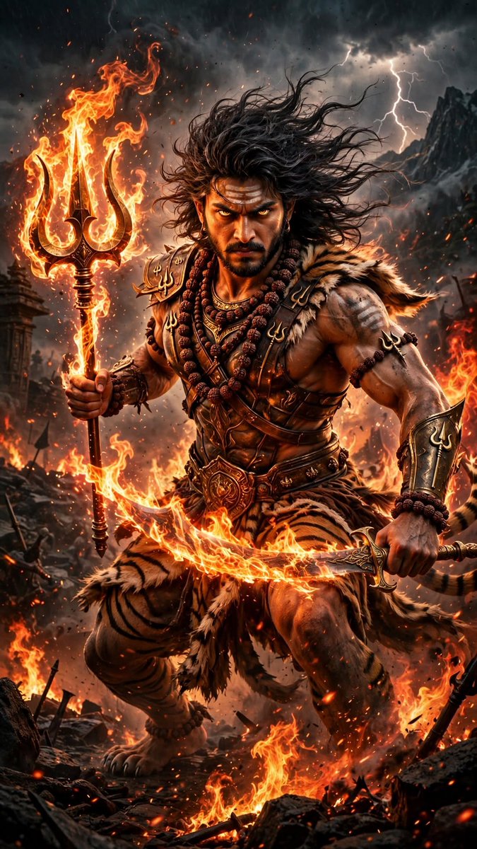 DoliSahadad's tweet photo. 🔥🔱 When Divine Wrath Takes Form… Veerabhadra Rises. ⚡
#Veerabhadra #Mahadev #LordShiva #DivineWarrior #HarHarMahadev #Mahakal #Shiva #SanatanDharma #HinduMythology #IndianMythology #AIArt #AIGenerated #DivineEnergy #EpicArt #Viral #Trending #X https://t.co/Tgs5byIfOc