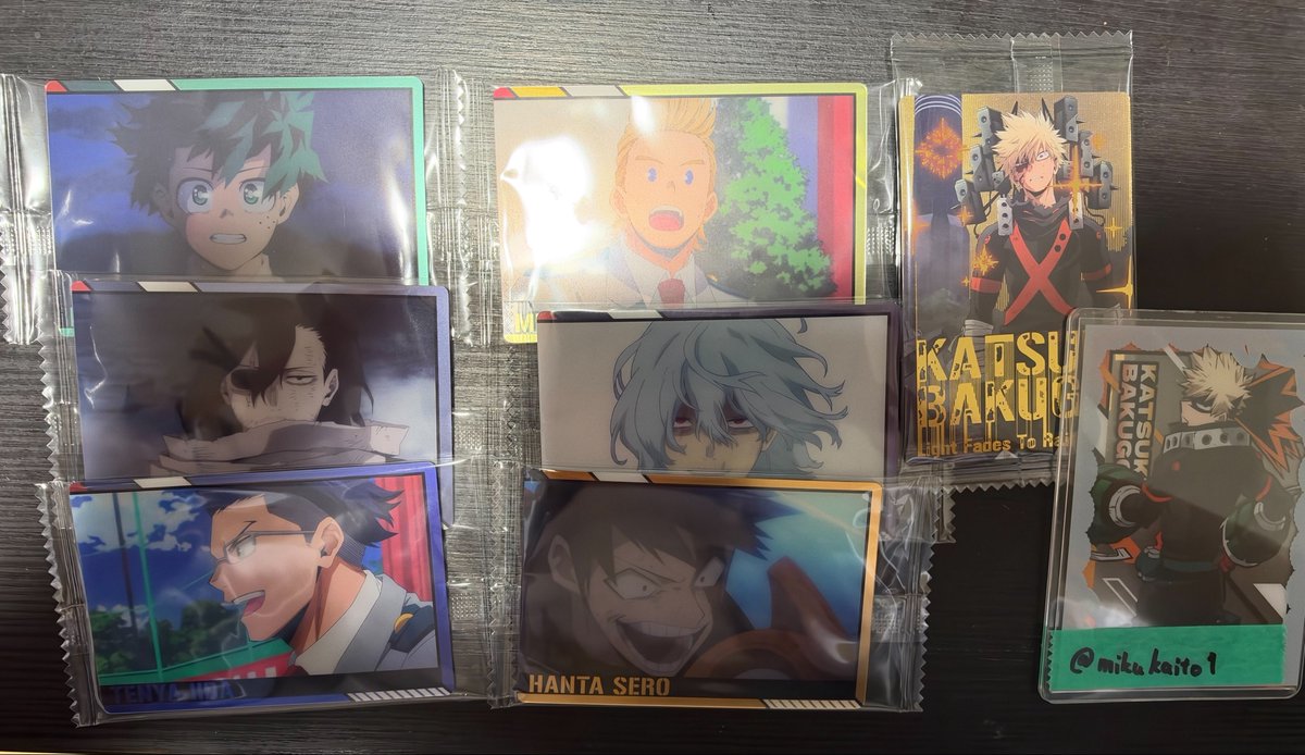 mikukaito1's tweet photo. 【交換】僕のヒーローアカデミア ヒロアカ カード ソフトクッキー

【譲】画像1枚目

【求】 画像2枚目

VRはVR同士の交換希望
当方N複数に対しVR1可能
郵送希望
お気軽にお声掛けください。 https://t.co/rGTcBceoPK