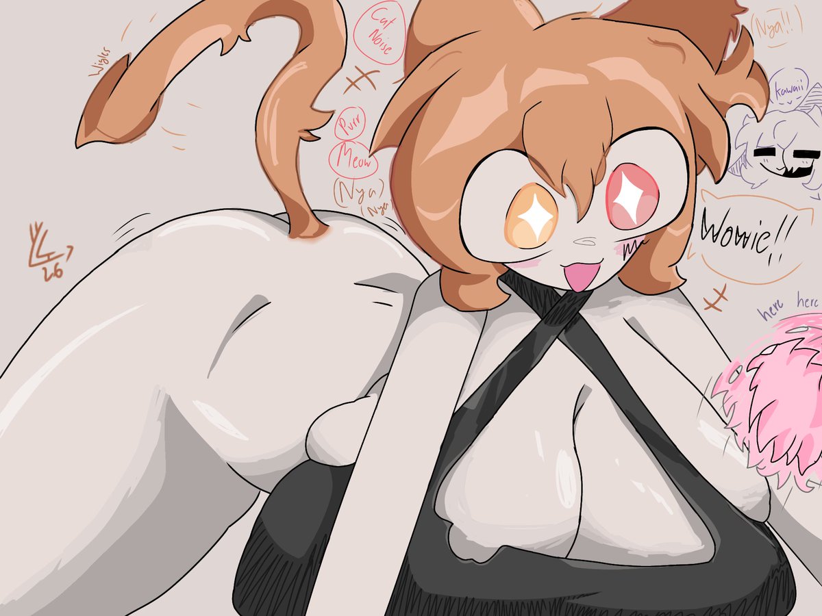 LesserLeviathan's tweet photo. Playing with Mellow 😺

#oc #art https://t.co/FN8CeWa4Ds