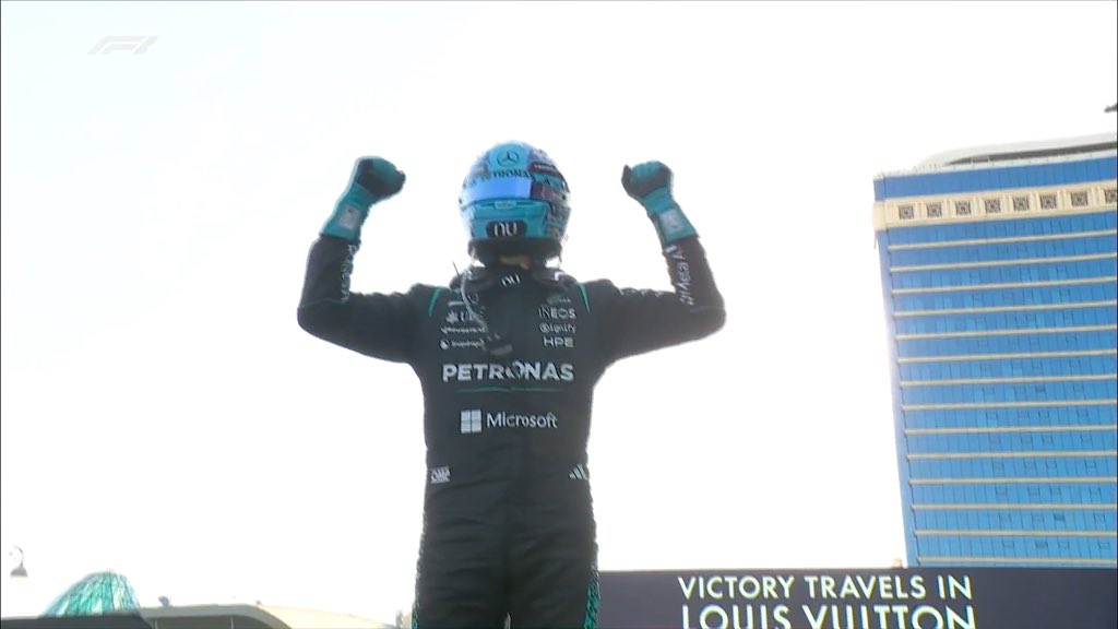 MercedesAMGPCF1's tweet photo. GRAND SLAM 

WIN 
POLE 
LED ALL LAPS 
FASTEST LAP 

MR MERCEDES 🌟🩵 https://t.co/b8fmhXKoPC