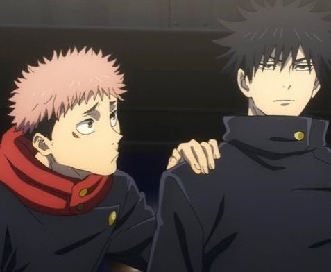 itadoriism's tweet photo. i just know megumi is so mad that yuuji’s pout works on him https://t.co/7JY8Jk6qvC