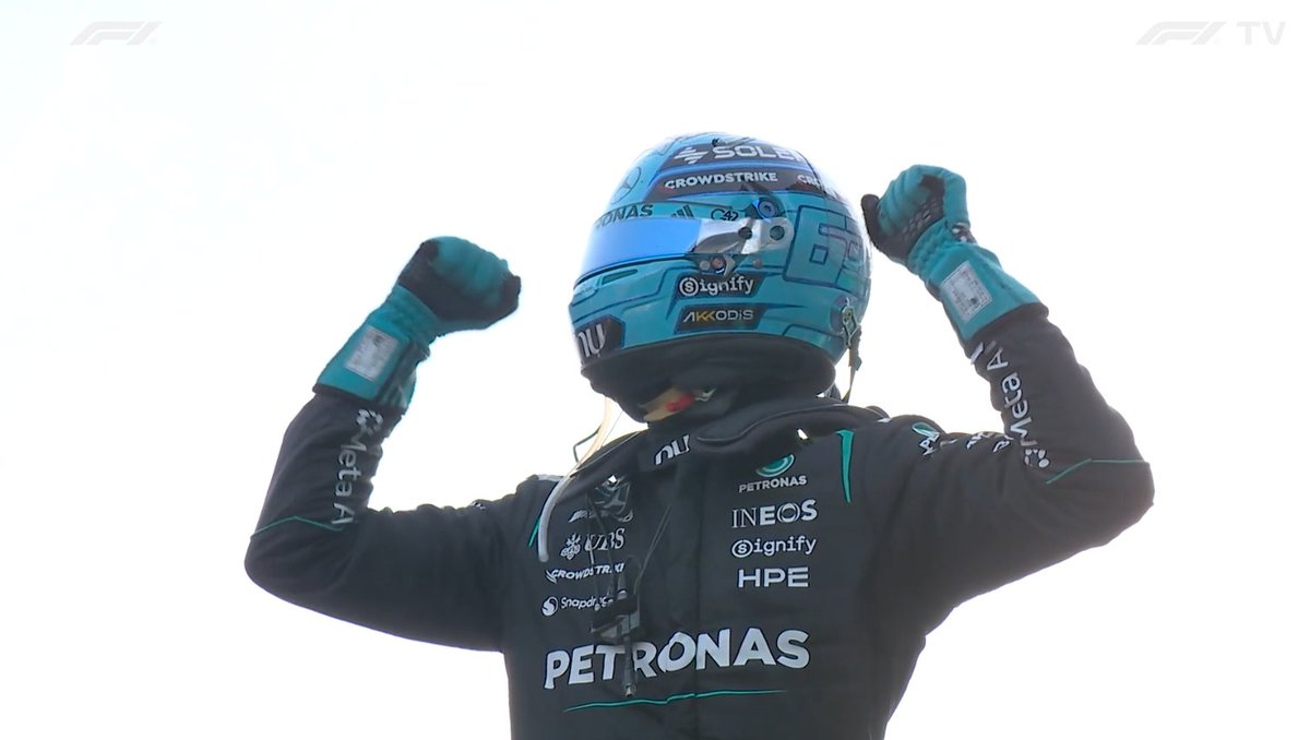 MercedesAMGF1BR's tweet photo. George Russell marca o primeiro grand slam da carreira: pole, vitória, todas as voltas lideradas e volta mais rápida da prova.

Espetacular. https://t.co/dbUb38gr8C