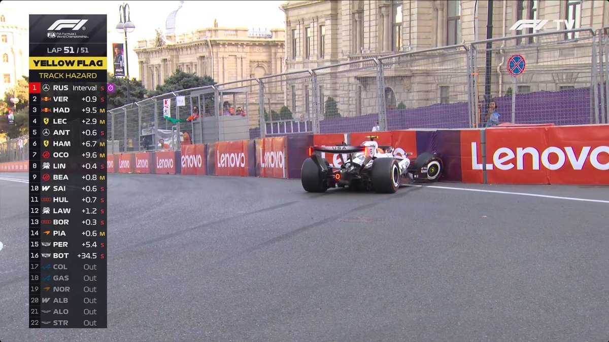 Nanosecso's tweet photo. Un Cadillac en el muro:

 Lobato: "Es Bearman, Es Bearmann"

De la Rosa: "No Antonio, es Bottas"

Lobato: "Eso es un Haas eh Pedro"

De la Rosa: "Que no Antonio, que es un Cadillac"

No puedo parar de lagrimear. Esto hasta 2030. https://t.co/JPtXlCpI84