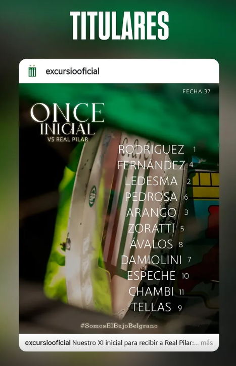 ascenso247's tweet photo. #PrimeraB | #Fecha37
Alineaciones Confirmadas de #Excursionistas 🆚 #RealPilar https://t.co/qxxIA50PyQ