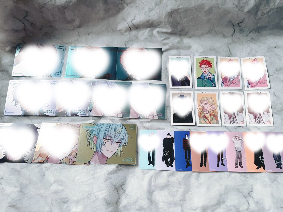 MMM87718184's tweet photo. 【交換】Paradox Live パラライ LOOK BOOK
Gプリ メタリックカード 特典

譲 ¦ 直明 匋平 紗月 ロクタ 賢太

求 ¦ アレン or 譲渡 or 異種アレン

賢太は交換のみ
譲渡は定価+送料(特典は300円)

🐦‍🔥纏めての方優先
📮郵送交換希望 https://t.co/qMfaRvyNST