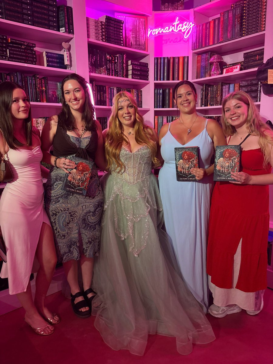 PrinceTodoxcxn's tweet photo. A whimsical night filled with magical vibes and wonderful people. The girls and I attended Hopeless Romantic Books’ launch party for Victoria S. Walsh’s The Iron Hex. Congratulations on the debut and completing the tour! Eira’s story—she’s a witch https://t.co/zQ3ge7nEqw