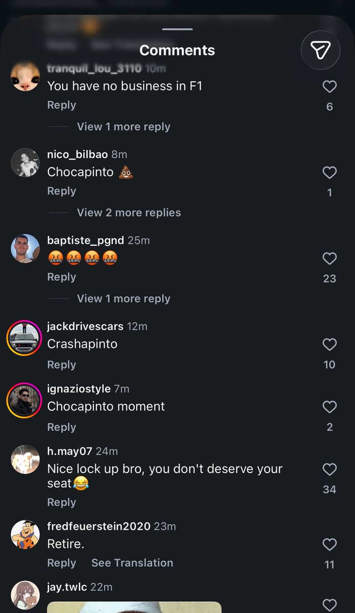 luckyagainlando's tweet photo. patiently waiting for alpine’s statement now. or will they pull some shitty ass excuse out of their ass to justify this behaviour since apparently the hate is only condemnable when it comes from south americans? https://t.co/vat5y7RE7G