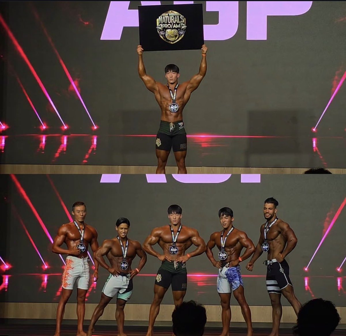 workouteating's tweet photo. AGPナチュラルプロはイムジェウク🇰🇷が優勝してベンウィダーナチュラルプロの出場権を獲得した🏆筋肉量も骨格も凄まじいな
石川選手は惜しくも2位🥈 https://t.co/jiRliP35iu