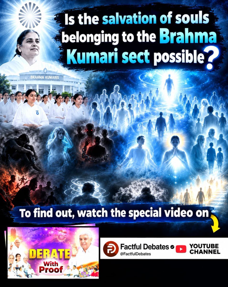 VivekShaky77284's tweet photo. #SantRampalJiVsBrahmaKumaris

Debate On Factful Channe 🌷🇮🇳🌷संत रामपाल जी महाराज जी ने दावा किया है कि ब्रह्मा कुमारी पंथ भूतों का चलाया हुआ पंथ है। कितनी सच्चाई है इसमें?
जानने के लिए देखें खास वीडियो Factful Debates YouTube Channel पर। https://t.co/N7mDpuGLXA