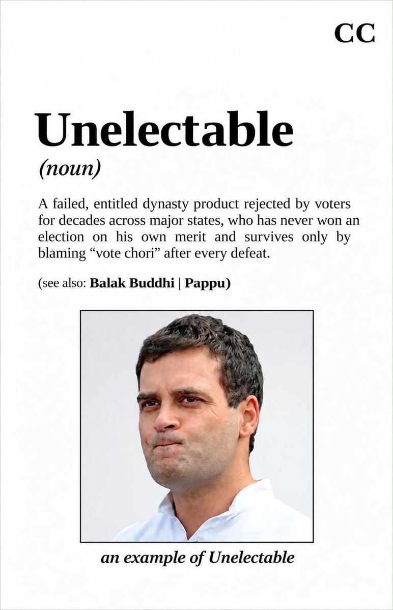 BJP4Goa's tweet photo. The Unelectable 🤡 https://t.co/H2vhhv2VWR