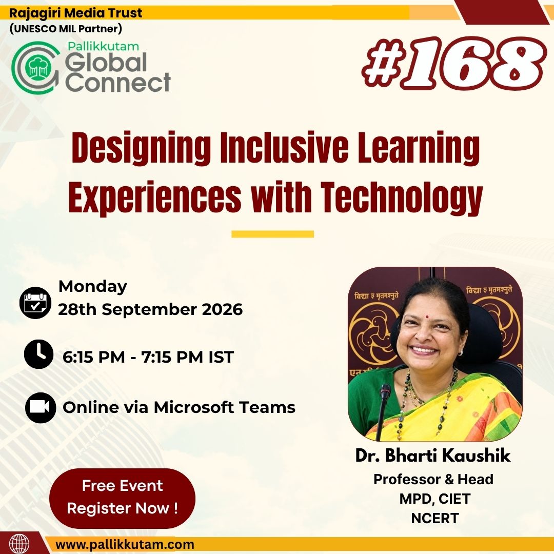 pallikkutam's tweet photo. How can technology enable inclusive education. Join free, for an insightful session &amp; get an E-certificate. Register here:
https://t.co/w38y7nzY93 https://t.co/ANxA7aVuy4