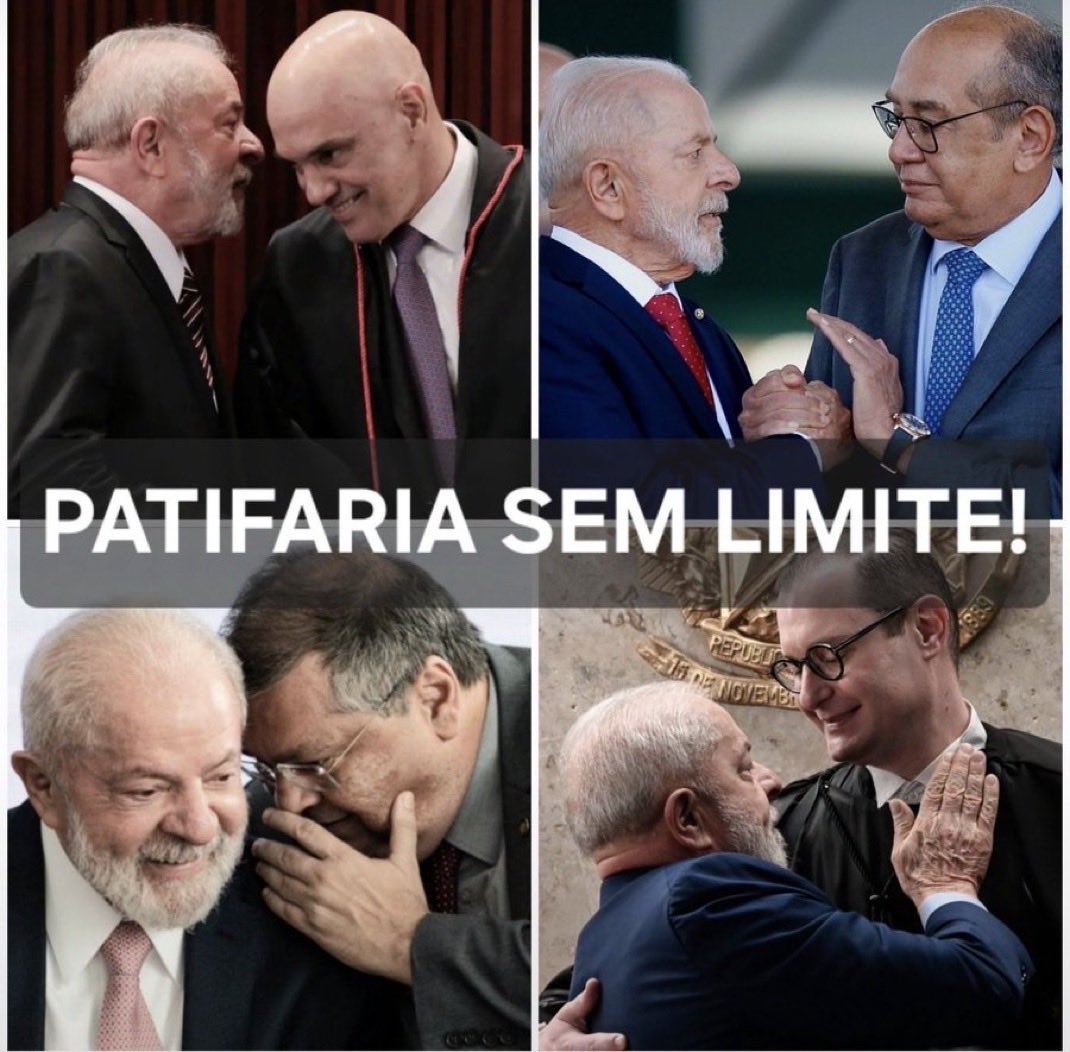 silvio_matias's tweet photo. Esses quatro não foram escolhidos para defender a Constituição. Foram indicados ao STF para seguir a orientação política de Lula e proteger os interesses de seu grupo. https://t.co/rt8WfOSB99