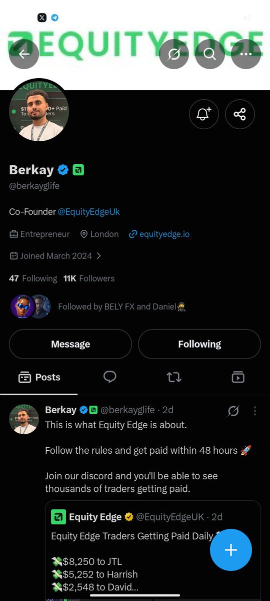 optifx143367's tweet photo. @Danieltrades @berkayglife @EquityEdgeUK @kingstonpips @deartrader__ All done 
12th march https://t.co/lFa6dxMyEI