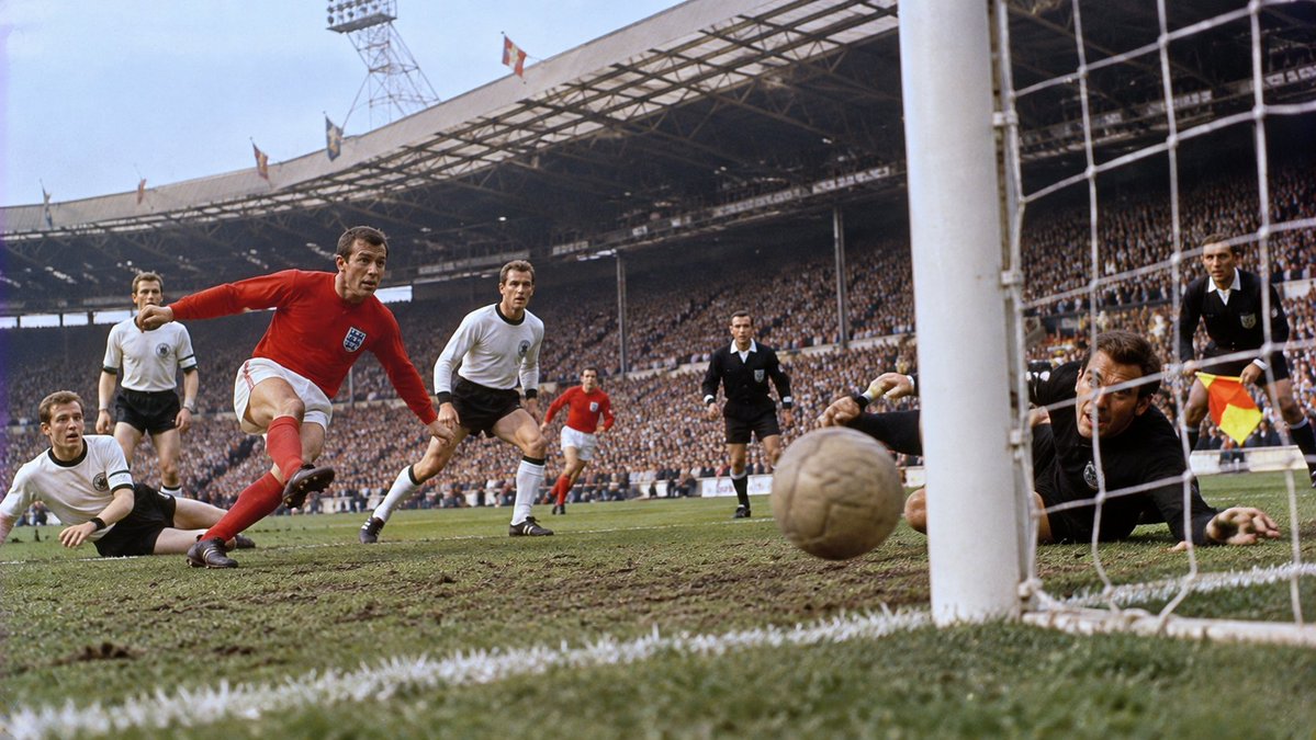SoccerAmplified's tweet photo. DID YOU KNOW GEOFF HURST BECAME THE FIRST PLAYER TO SCORE A HAT-TRICK IN A WORLD CUP FINAL?

England faced West Germany in the 1966 FIFA World Cup final at Wembley.

Helmut Haller scored first.

Geoff Hurst equalised.

Martin Peters put England ahead.

Wolfgang Weber equalised in the last minute of normal time.

The match went to extra time.

Hurst shot against the underside of the bar in the 101st minute.

Referee Gottfried Dienst consulted Soviet assistant Tofik Bakhramov and awarded the goal.

West Germany argued that the ball had not fully crossed the line.

Hurst scored again in the 120th minute.

England won 4–2.

Hurst was the first player to score three goals in a World Cup final.

Kylian Mbappé became the second in 2022.

England’s 1966 title remains their only men’s FIFA World Cup.

#WorldCup #GeoffHurst #England #WestGermany #FIFAWorldCup #FootballHistory #Wembley #DidYouKnow