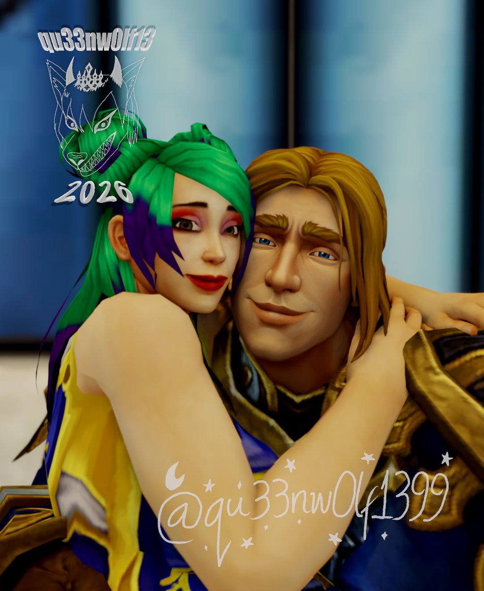 Qu33nW0lf13's tweet photo. The Painting🖼️💙

Over the five years of Alyssina raising her and Anduin's son, Llane Varian Wrynn, she keeps the painting Anduin commissioned for her hung above her fireplace.
#worldofwarcraft #warcraft3Dart #blenderartist #3Dartist #ocxcanon #anduinwrynn #alyssinarunestar https://t.co/kENTQZpLOw