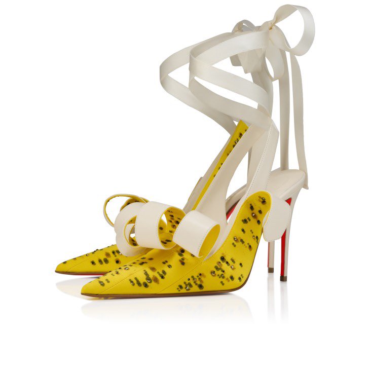 pradachurch's tweet photo. bronwyn on wwhl wearing the christian louboutin rippled banan peel pumps #rhoslc https://t.co/Z2YIVsLAis