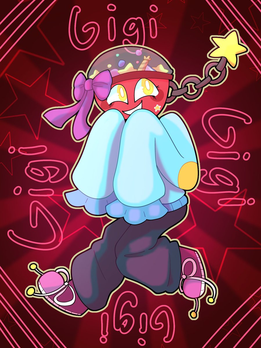 Frisk358's tweet photo. #dandysworldsfanart 
#dandysworld
#dandysworldart

No LL drawing but a toon from Dandy’s World, GIGI!

I honestly love her she’s so silly. I decided to add some other stuff like a bow and keychain along with giving her baggy pants. https://t.co/c8tepJI6Ht