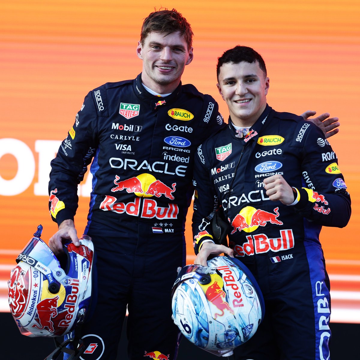 redbullracing's tweet photo. Double podium has a nice ring to it! 🏆🏆

#F1 || #AzerbaijanGP 🇦🇿 https://t.co/a9ApwvZjCb