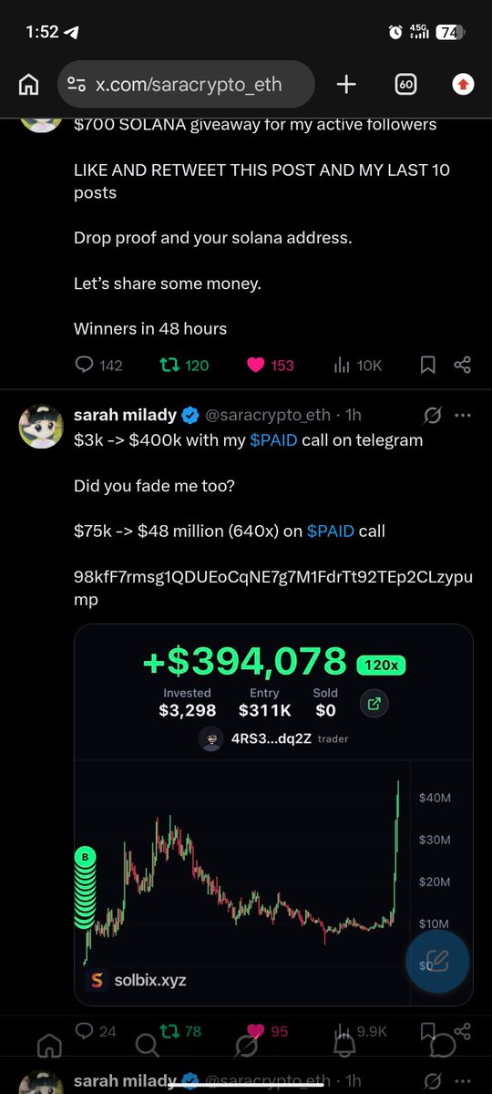 MineMike2nd's tweet photo. @saracrypto_eth 7ubFB1rYm4CbhghnLWYCvK45qvV7WKRF17SLoWB2p5CK https://t.co/MKTsCmDiGY