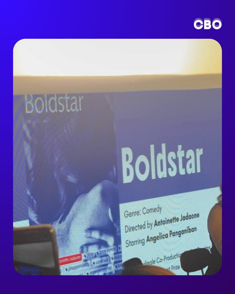 cbo_channel's tweet photo. Angelica Panganiban to star in 'Boldstar.'

Directed by Antoinette Jadaone, the dark comedy will be produced by Bianca Balbuena ('Sunshine,' 'Filipiñana'). In the film, an ex-boldstar falsely claims to be the woman in a sex video to revive career. Then, the real woman shows up. https://t.co/4LcHzx2NUp