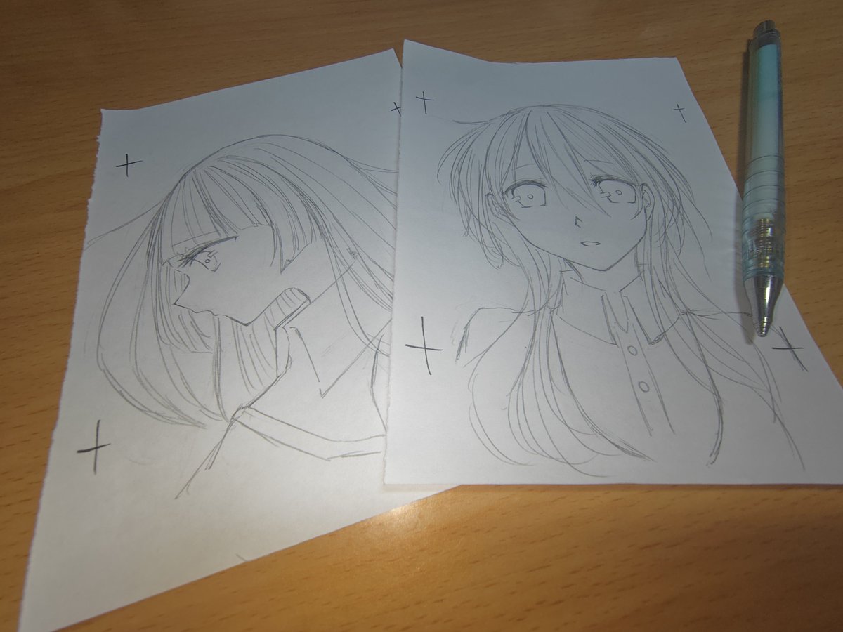 Rui_rui444's tweet photo. 現時点で2枚下絵できた！！
次はこれより大きい絵の下絵まで終わらせたい https://t.co/EnaLQ8q8ql