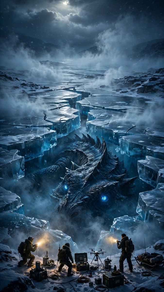 PujaMondalz5's tweet photo. Something Has Been Sleeping Beneath the Ice… 👁️❄️
#MonsterBeneathTheIce #IceMonster #AncientCreature #DarkFantasy #AIArt #CinematicArt #MonsterArt #Mystery #EpicArt #ViralArt #Trending #X https://t.co/UiJKJ2TBSR